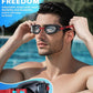 Swim Goggles, Unisex Adult Swimming Goggles Anti Fog Anti UV No Leakage Wide View for Men Women Youth