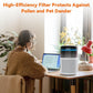 AIRROMI Air Purifier for Bedroom Home,HEPA Filter,Covers Upto 549 Ft²,Quiet 360°intake Air Cleaner with Fragrance ponge for Better Sleep,Night Light,Filters Smoke,Pet Dander,Allergies,Dust,A2005 White