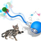 Interactive Cat Toy Ball- 2025 Smart Rolling Cat Toy with Shiny Tail, Motion Activated Boredom Relief for Indoor Cats, USB Rechargeable & Obstacle Avoidance