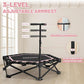Foldable Mini Trampoline, Rebounder Trampoline with Adjustable Foam Handle, Fitness Trampoline for Indoor, Outdoor, Home Gym, Max Load 460 lbs