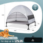 Elevated Outdoor Dog Bed with Canopy & Adjustable Feet - Larger Shade for Camping, Backyard & Patio