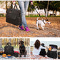 Dog Travel Bag by Modoker - Dog Travel Kit for a Weekend Away Set Includes Pet Travel Bag Organizer for Accessories, 2 Collapsible Bowls, 2 Travel Food Container (Black)