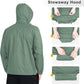 Outdoor Ventures Men's Rain Jacket Waterproof Lightweight Packable Rain Shell Raincoat with Hood for Golf Hiking Travel