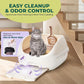 Cat Pads Refills for Tidy Cats Breeze Litter System - Super Absorbent 6-Layer Pads for Odor Control, Lavender Scented - 16.9" x 11.4" - Pack of 40 Litter Box Replacement Pads