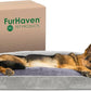 Furhaven Pillow Dog Bed for Large Dogs w/ Removable Bolsters & Washable Cover - Faux Fur & Velvet Sofa - Smoke Gray, Jumbo/XL