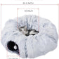 Cat Tunnel with Cat Bed for Indoor Cats, Soft Plush Peekaboo Cat Cave Donut Tunnel, Multifunctional Playground Toys Hideplace for Small Medium Large Kittens, Rabbit, Ferret