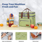 Maelstrom Lunch Bag Women,23L Insulated Lunch Box For Men Women,Expandable Double Deck Lunch Cooler Bag,Lightweight Leakproof Lunch Tote Bag With Side Tissue Pocket,Green
