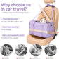 PETSFIT Soft-Sided Cat Carriers & Car Seats with Patent Safe Buckles, Clip-On Harness, 18"x11"x11" Airline Approved Pet Carrier - 9 lbs Capacity (Purple)