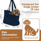 Corduroy Dog Carrier - Lightweight Cotton Soft-Sided Pet Tote with Safety Harness Clip - Breathable Travel Carrier for Small Dogs and Puppies (Dark Blue)