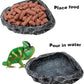Reptile Water Dish Food Bowl, 2 Pack Reptile Feeding Dish Corner Bowl Terrarium Bowls for Bearded Dragon Lizard Frog Gecko Tortoise Hermit Crab
