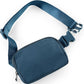 ODODOS Unisex Mini Belt Bag with Adjustable Strap Small Fanny Pack for Workout Running Traveling Hiking, Navy Blue