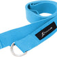 ProsourceFit Metal D-Ring Yoga Strap 8’ Durable Cotton for Stretching and Flexibility