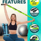 Stretching Strap with Loops - Non Elastic Stretch Band for Physical Therapy, Yoga Strap for Stretching Equipment, Stretch Bands for Exercise and Flexibility - Fascia, Hamstring & Leg Stretcher Belt