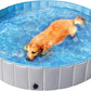 Yaheetech Dog Pet Bath Pool Foldable Hard Plastic Doggie Duck Swimming Pool Collapsible PVC Outdoor Bathing Tub Dog Pools for Large Small Dogs-63 x 11.8 inch,XXL,Gray