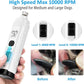 Casfuy Dog Nail Grinder with 2 LED Light for Large Medium Small Dogs - 3X More Powerful 2-Speed Electric Pet Nail Trimmer Rechargeable Quiet Painless Paws Grooming & Smoothing Tool (White)