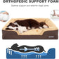 JOYELF Orthopedic Dog Bed for Large Dogs, Waterproof & Washable Cover, Nonskid, Coffee