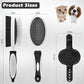2PCS Pet Grooming Tools - Double-Sided Brush for Shedding and Bathing, Suitable for Short/Long Haired Dogs Cats and Horses, Deshedding Dog Brush, Mane & Tail Combs for Horses - Pet Supplies (White)
