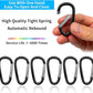 30PCS Aluminum Carabiner Clips, 2" D Shape Spring Snap Hooks Carabiner with 30PCS Keyring Keychain Hook
