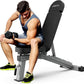 JOROTO MD80 Adjustable Weight Bench, 1000LB Capacity Heavy Duty Strength Training Bench for Home Gym, Flat/Incline/Decline Utility Workout Bench Press with Wheels & Extended Backrest