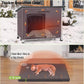 GUTINNEEN Dog House Insulated Outdoor Dog Kennel with Liner for Winter Large(Grey and White)