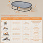 Feandrea Pet Bed, Cat Hammock, Elevated Cat Bed for Multiple Cats, with Removable Washable Mesh, for Pets up to 120 lb, Oval, Gray UPCB005G01