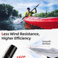 Abahub Adjustable Kayak Paddle 210-230 cm/ 230-250 cm Floating Kayaking Oars Boating Oars Canoeing Oars Black