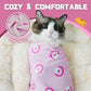 Supet Cat Wrap for Cutting Nails, Self-Adhesive Grooming Wrap, Anti-Scratch Cat Swaddle for Grooming, Ideal for Medicine, Nail Clipping, Teeth Brushing, Ear Cleaning