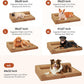 Chew Proof Dog Bed, 3" Memory Foam Dog Bed for Medium and Large Dogs, Removable and Washable Microsuede Cover, Waterproof Liner, Nonskid Bottom, 41x27 Inches XL Khaki