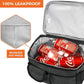 OPUX Lunch Box for Men, Adult Lunch Box Cooler, Insulated Lunch Bag Women, Dual Compartment Lunchbox for Work, Leakproof Double Decker Lunch Bag, Soft Lunch Pail Tote Boys Girls Kids School, Dark Gray