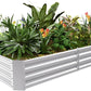 Land Guard 6×3×1ft Galvanized Metal Raised Garden Bed, Metal Planter Kit Box Outdoor for Deep-Rooted Vegetables, Flowers, Green and Herbs……