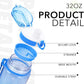 32oz Motivational Water Bottles with Time Marker & Fruit Strainer, Transparent Gradient Color Water Bottle with Times to Drink, Leakproof & BPA Free, Reusable Bottle with Strap (No Straw)