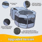 EighteenTek XLarge 2-in-1 Pop up Dog Playpen, Assembly-Free, with Leakproof Pet Pee Pads,Portable Foldable Cat Tent Enclosure Indoor Outdoors Puppy Kittens Small Animals Crates (M, 72" Lx36 Wx24 H)