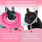 IDOMIK Dog Recovery Collar, Waterproof Soft Dog Cone After Surgery, Comfy Protective Elizabethan Collar Alternative for Dogs Cats, Adjustable Pet Neck Donut Cone Anti-Licking Biting Wounds,Rose,XL