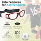 BLUE CUT Safety Basketball Goggles For Kids for Outdoor Sports Activities Anti Fog Replaceable to Prescription Lenses