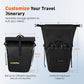 Bike Pannier Bag 27L Waterproof Bicycle Rear Rack Bag, Large Capacity Expandable Cargo Rack Bag with Reflective Strips, Adjustable Buckles for Cycling Traveling Commuting