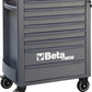 Beta RSC24 Heavy Duty Rolling Tool Cabinet, 8 Drawers, Grey, Ball Bearing Slides, Rubber Mat Liners, 5" Casters, Anti-Fall Edge Worktop, 1760 lbs Load Capacity, Made in Italy