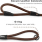Rope Dog Leash with Two Handles, 6 Foot Heavy Duty Dog Leash with Aviation Aluminum Auto Locking Carabiner, Strong Nylon Pet Lead for Small, Medium, Large Dogs (Brown, 6FT-Two Handle)