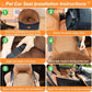 Vivifying Dog Car Seat for Small & Medium Dogs, Detachable & Washable Booster Seat for Pets Up to 30lbs, Travel Bed with Storage Pockets and Safety Belt – Brown&Black
