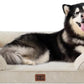 EHEYCIGA Orthopedic XL Dog Beds, Waterproof Memory Foam Dog Bed for Extra Large Dogs, Non-Slip Bottom and Egg-Crate Foam Big Pet Couch Bed with Washable Removable Cover, Beige