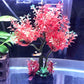Mipukbay Aquarium Plants Tree - Red & Green Artificial Plastic Fish Tank Decor, Realistic Ornament Safe for Fish & Shrimp, Low-Maintenance Aquascaping Plants for Freshwater/Saltwater Tank Landscaping