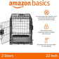 Amazon Basics Durable,Foldable Metal Wire Dog Crate with Tray, Double Door, Divider, 22 x 13 x 16 in, Black