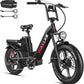 W Wallke H7 AWD Dual Motor Electric Bike for Adult, 48V 60Ah/40Ah Removable Battery, Long Range 32-34MPH Fast Ebike, 20" Fat Tire Mountain Offroad All Terrain Full Suspension E-Bicycle, UL2849 List