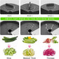 3 in 1 Vegetable Spiralizer Slicer, Adjustable Zucchini Carrot Noodle Maker, Cucumber Spiral Cutter, Easy to Use Kitchen Tool（Dark Grey）