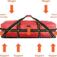 Fitdom 106L 45" Heavy Duty Extra Large Duffle with Upgrade Zipper, Durable & Water Resistant. Perfect as Camping Travel Storage Tent Storage Sports Equipment Bag For Coaches & More
