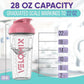 '-2 Pack- 28 oz Protein Shaker Bottles for Protein Mixes - 2x Wire Whisk | Leak Proof Shaker Cups for Protein Shakes | Protein Shaker Bottle Pack (Pink/Transparent)