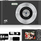 Digital Kids Camera 1080P Vlog Camera with 64GB, Lanyard, 16X Zoom Anti Shake, Card Reader 44MP Compact Portable Point Shoot Digicam for Kid Teen Girl Boy Christmas Halloween Thanksgiving(Black)