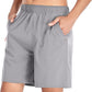 Men's Gym Shorts Sports Quick Dry Workout Running or Casual Training Short with Zipper Pockets