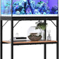 20 Gallon Fish Tank Stand, Aquarium Stand with 2-Tier Storage Shelves, Heavy Duty Breeder Turtle Terrarium Stand Rack for Home Office, 24.0" L x 11.8" W x 24.4" H, Rustic Brown FTHR2001