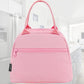 FlowFly Lunch Bag for Women Insulated Lunch Box Corduroy Lunch Tote Cooler for Travel Work Picnic, Pink