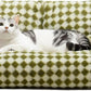MEWOOFUN Cat Bed for Indoor Cats, Washable Dog Beds for Small Medium Dogs & Cats, Fluffy Cat Couch with Non-Slip Bottom (Green, 26.0" L X 19.0" W X 13.0" Th)